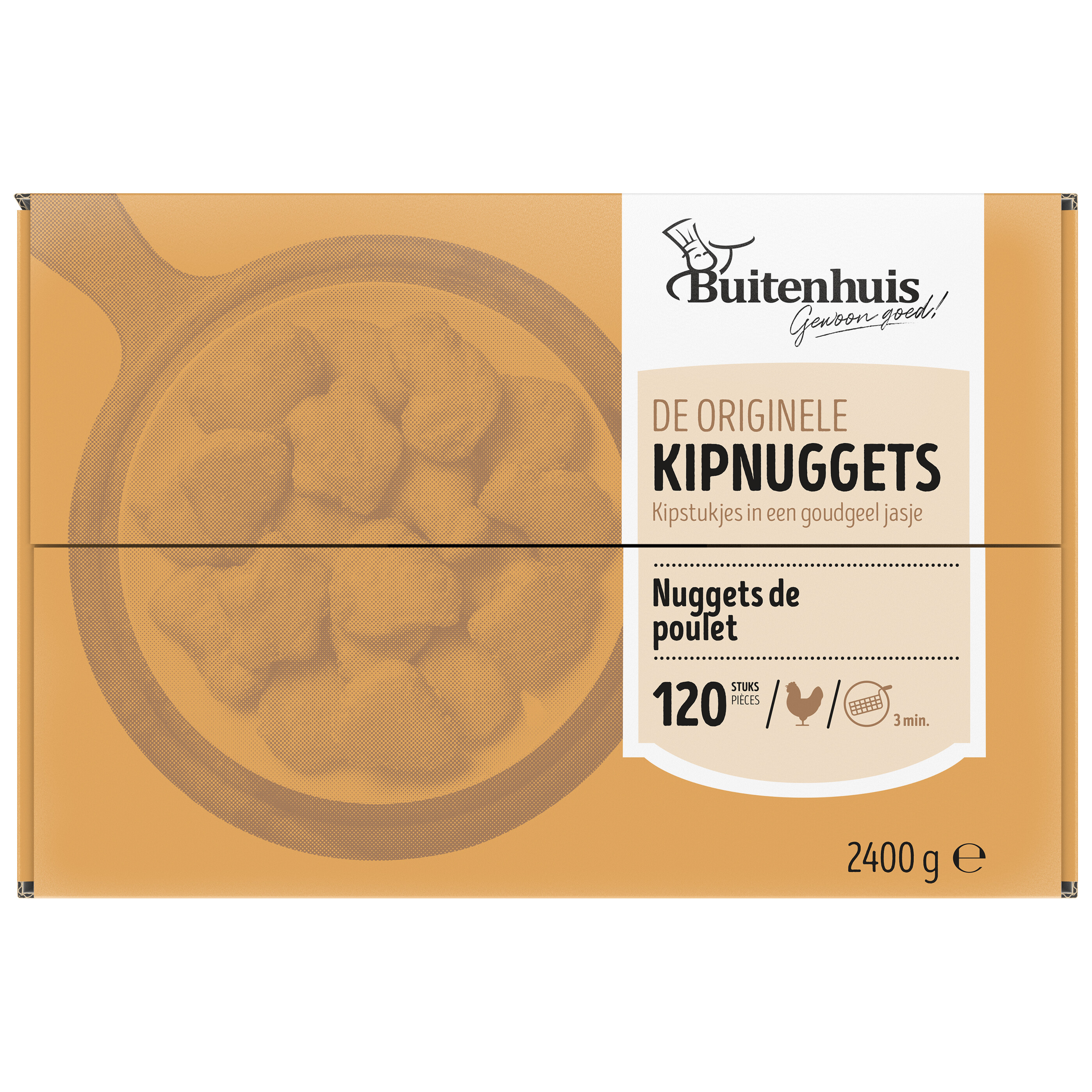 De Originele Kipnuggets 120x20gr Buitenhuis Snacks