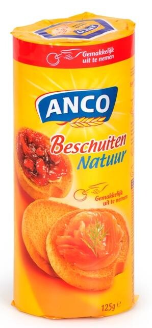 Anco beschuiten Natuur rond 125gr