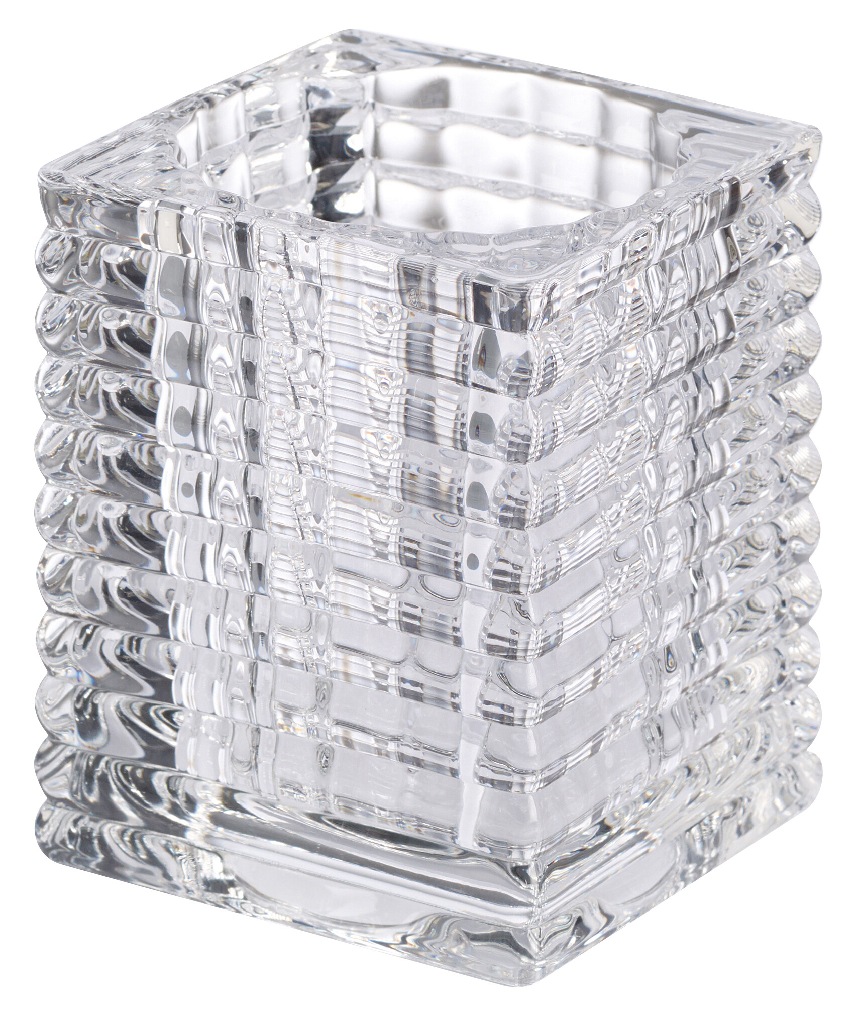 Bolsius Professional Relight houder Ribbed transparant 6st