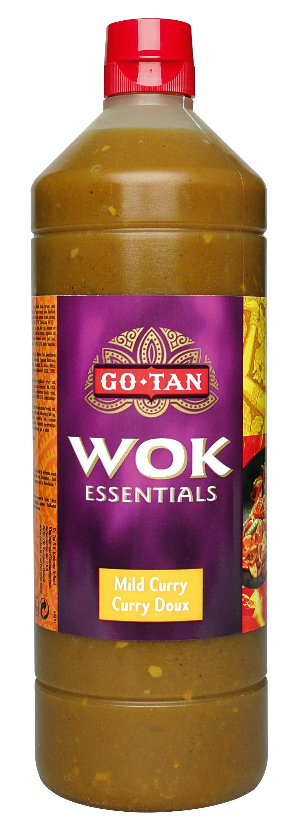 Wok essentials saus milde curry 1L Go Tan