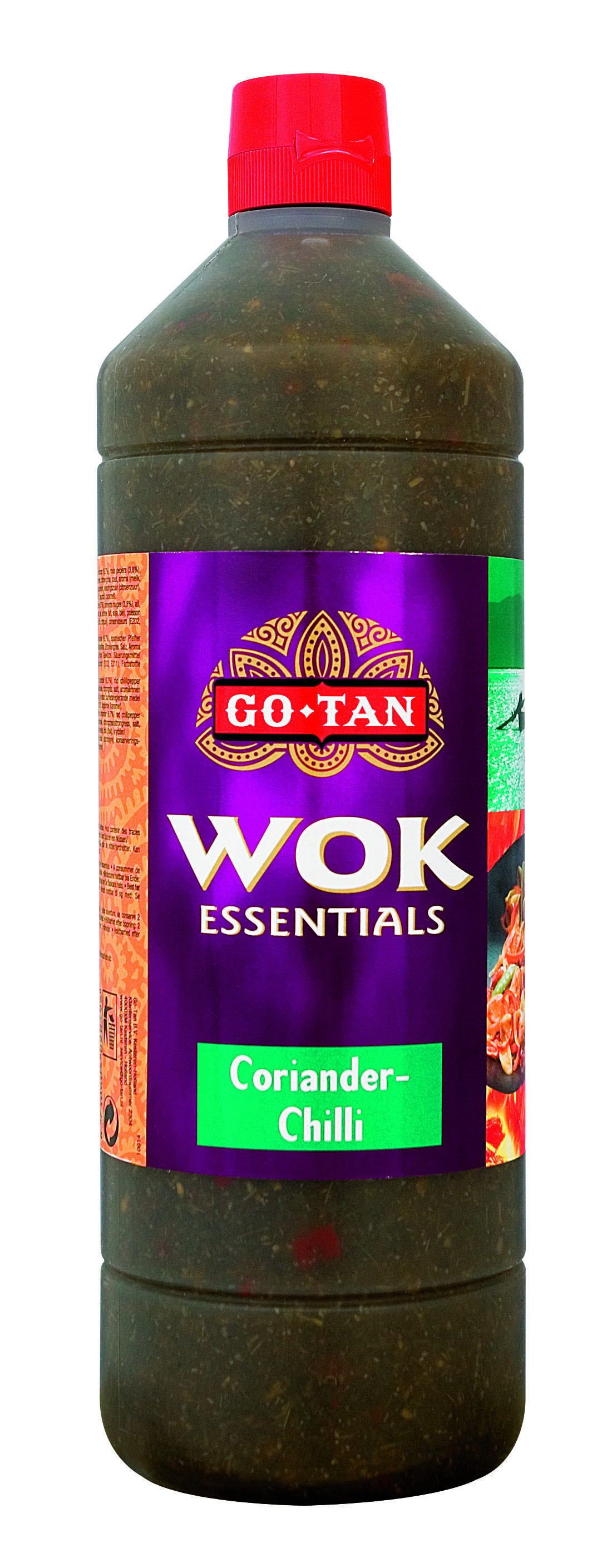 Wok essentials saus coriander & chilli 1L Go Tan