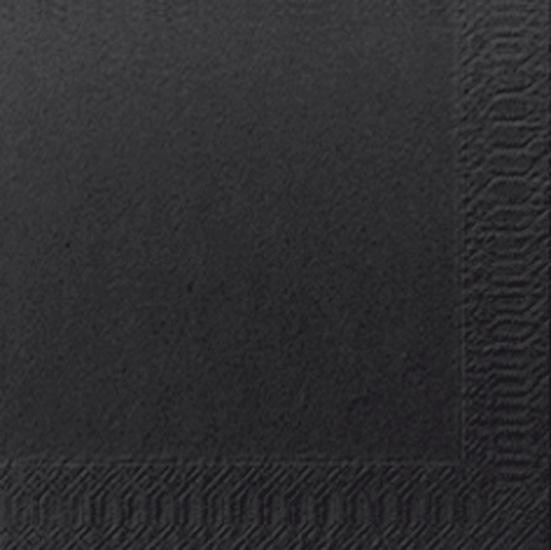 Duni servetten zwart 2-laags 1/4-vouw 24x24cm 300st 168386