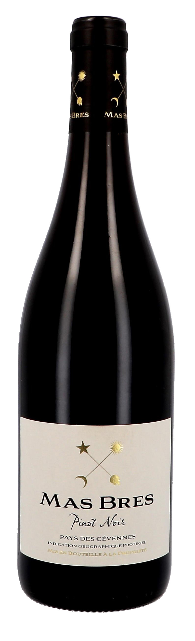 Mas Bres Pinot Noir rood 75cl 2018 IGP Pays des Cevennes - Biologische Wijn (Wijnen)
