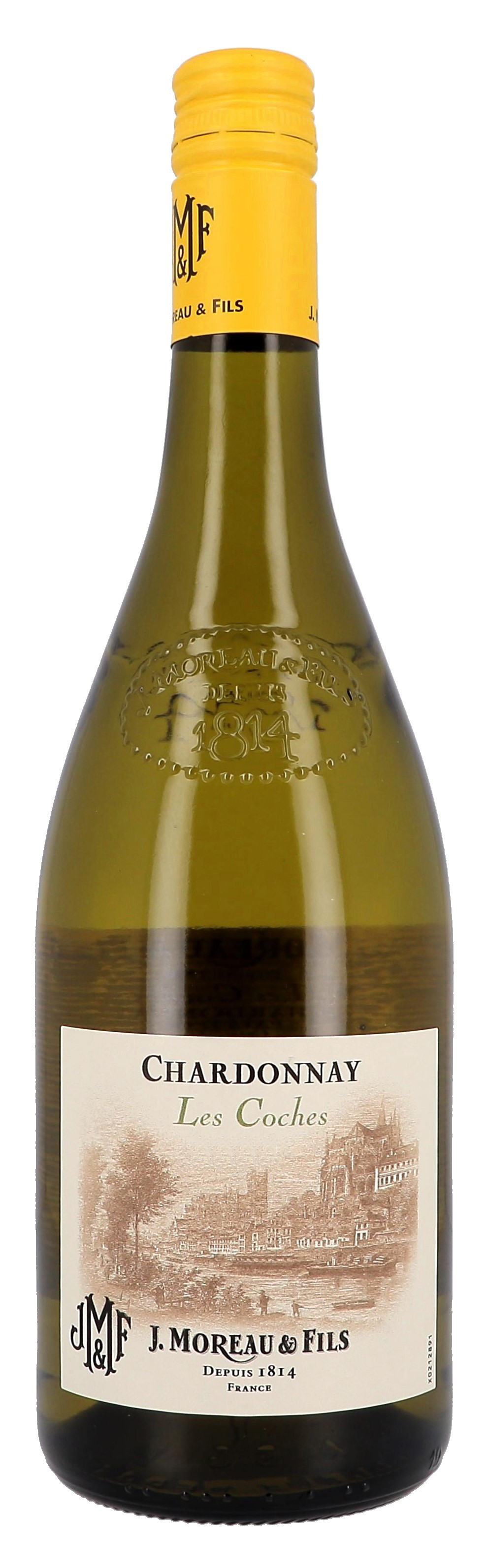 Chardonnay J.Moreau & Fils 75cl Vin de Pays d'Oc schroefdop