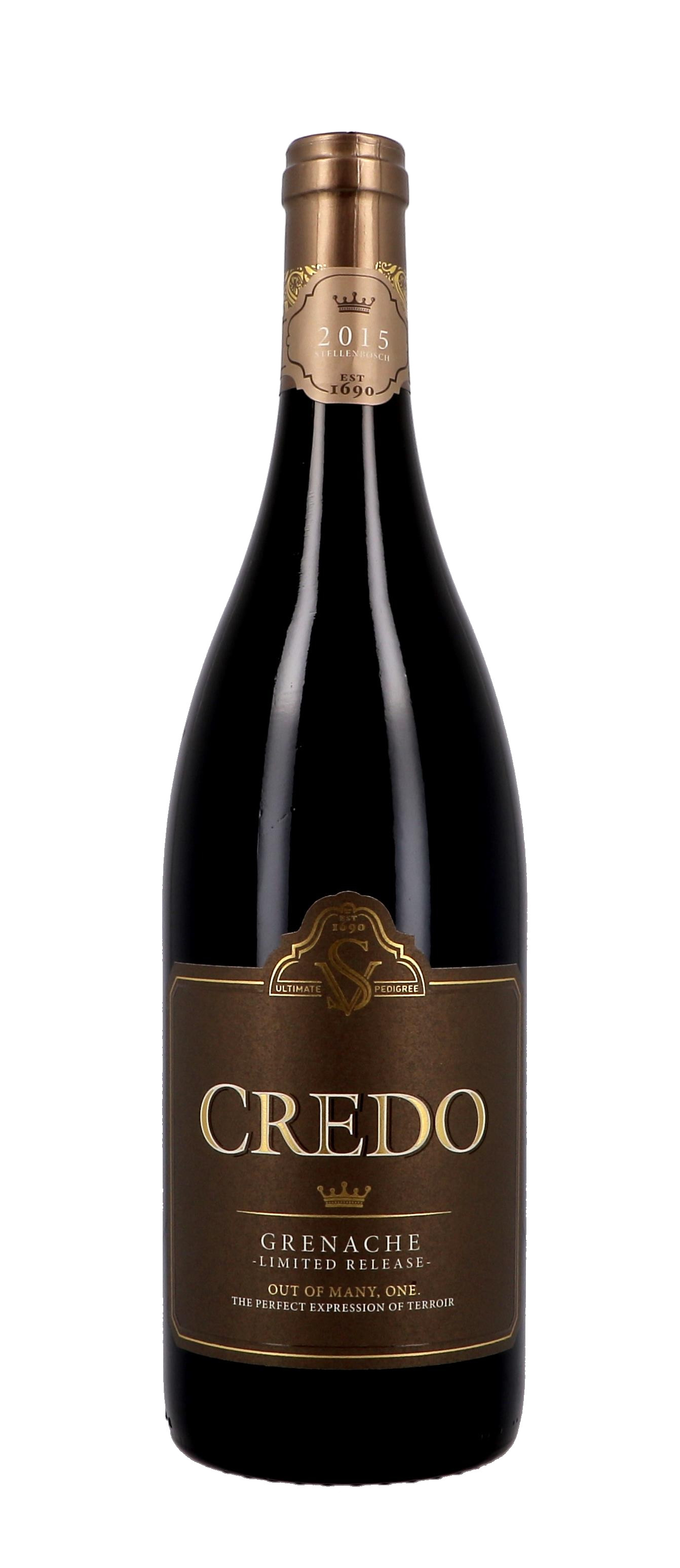 Credo Grenache 75cl 2015 Stellenbosch Vineyards (Wijnen)