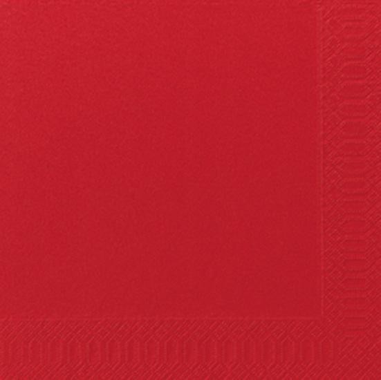 Duni servetten rood 2laags 1/4v 40x40cm 125st