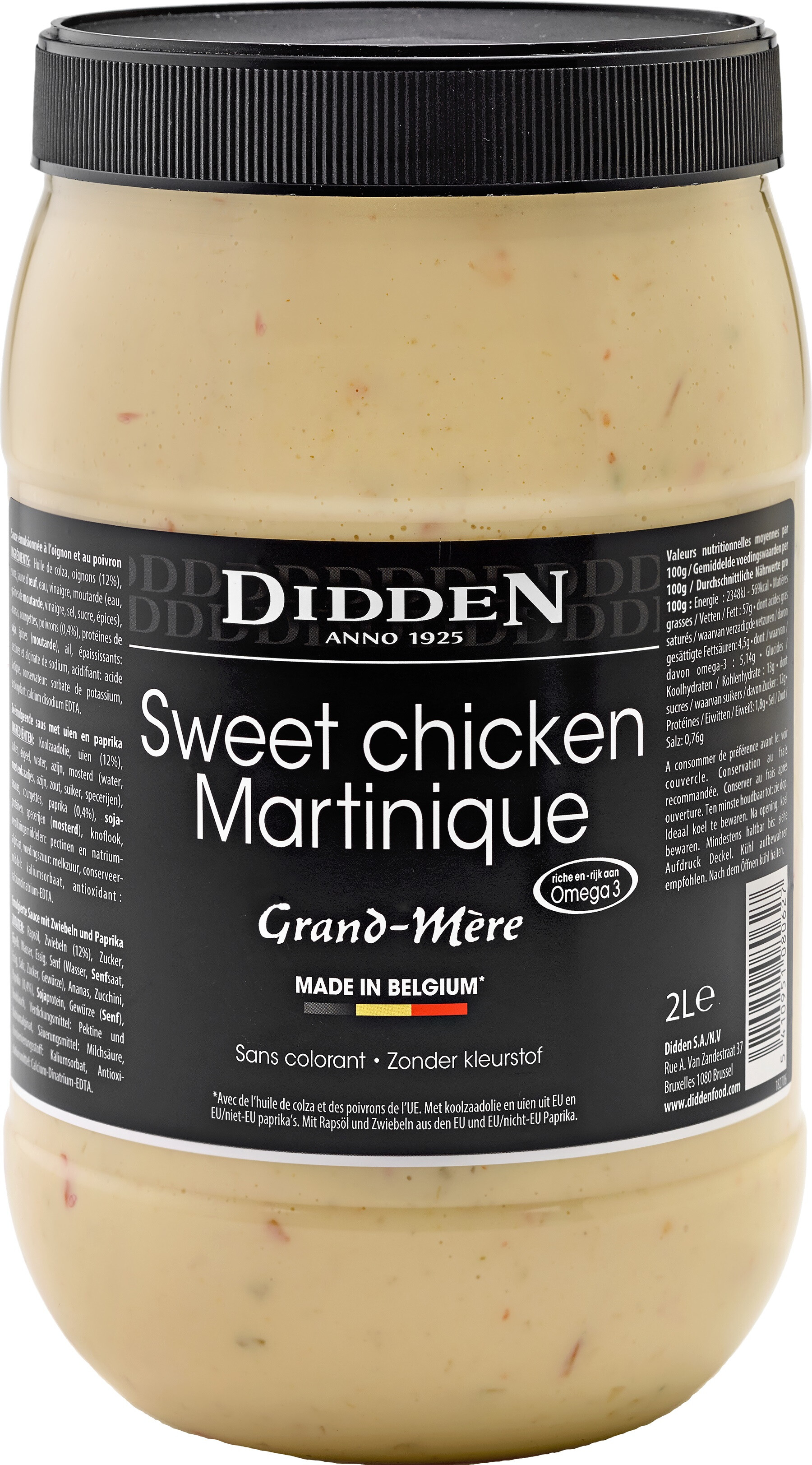 Didden Sweet Martinique saus 2L pet bokaal