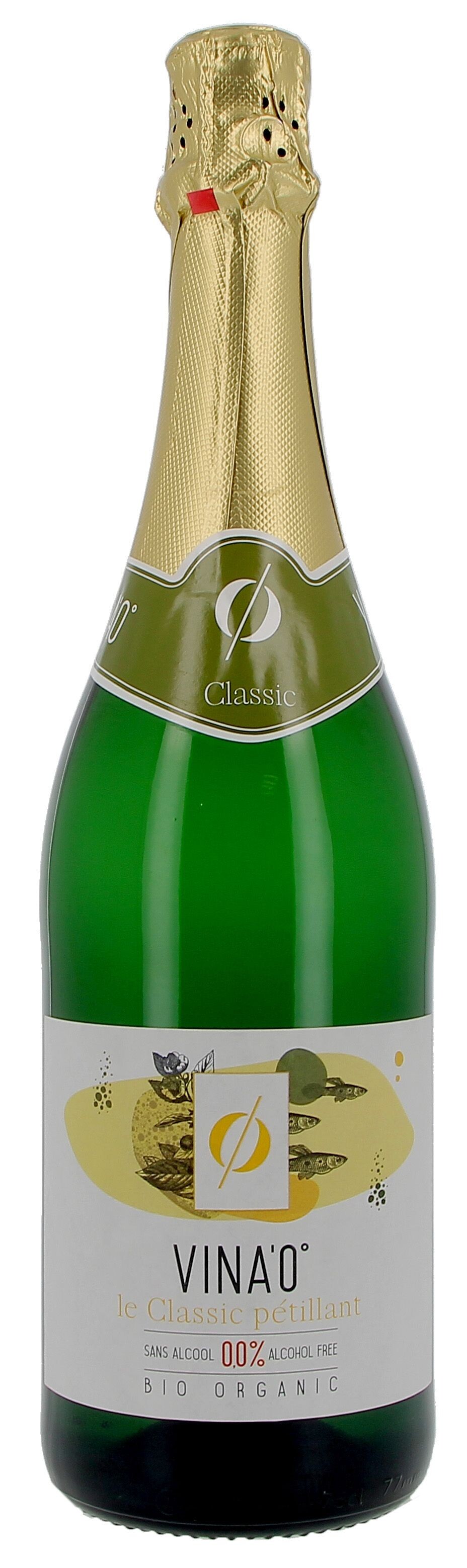 Schuimwijn zonder Alcohol Vina'0° Le Classic 75cl Brut Bio (Schuimwijn)