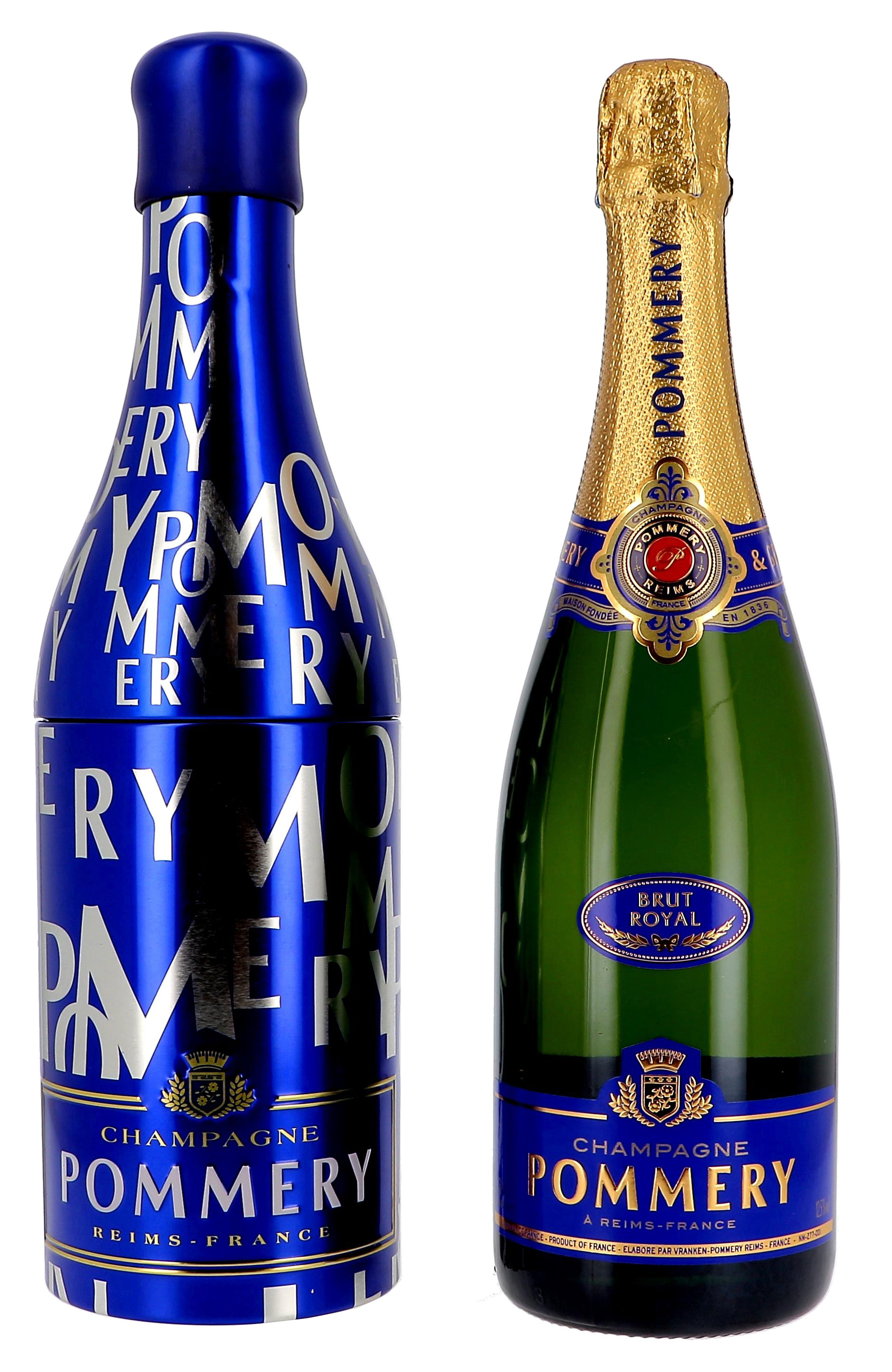 Champagne Pommery Royal 75cl Brut + Metalen Doos Letters 