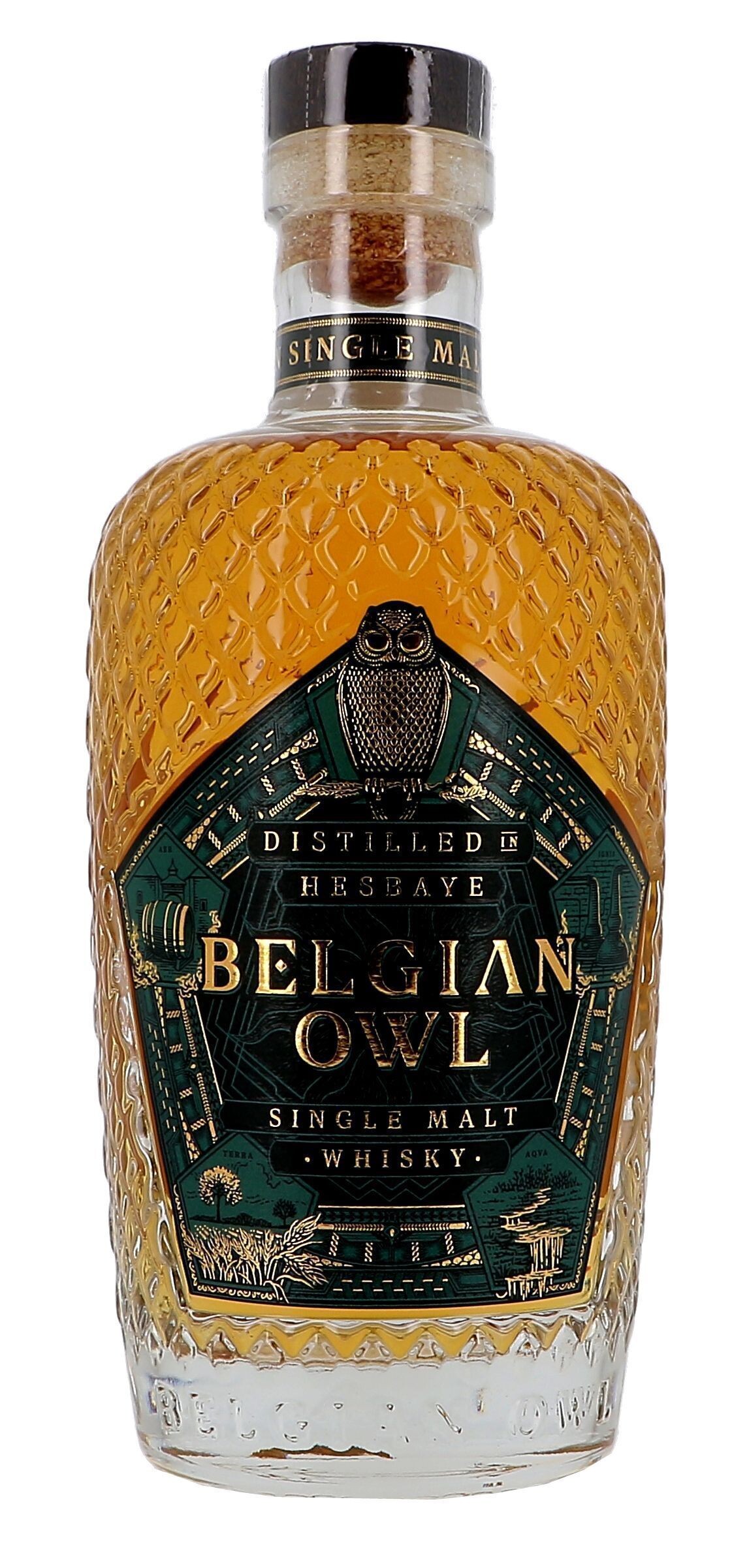 verjaardag langs buitenaards wezen Belgian Owl Green Identité 50cl 46% Single Malt Whisky Online Kopen -  Nevejan