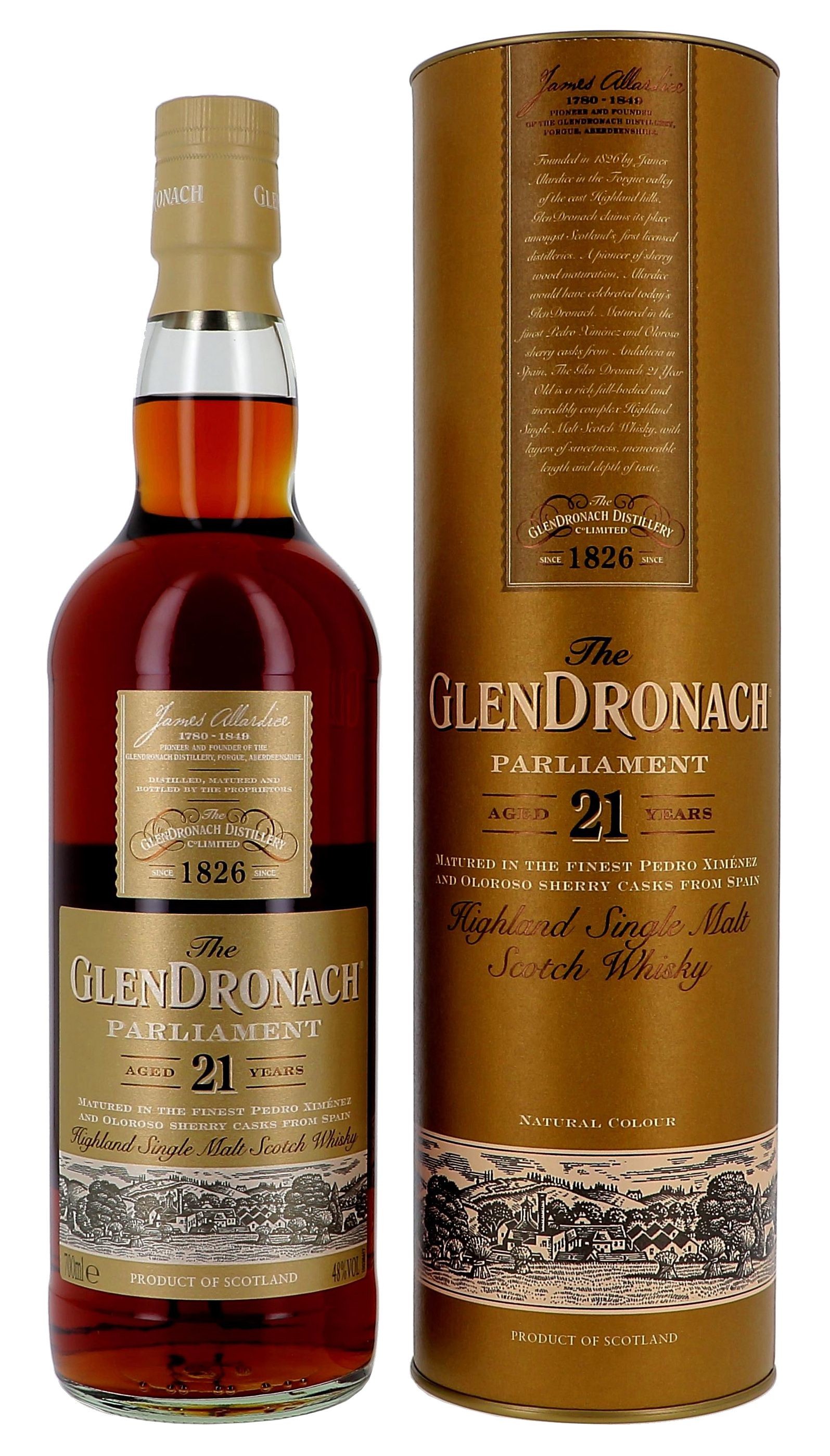 The GlenDronach 21 Year Parliament 70cl 48% Highland Single Malt Scotch Whisky 