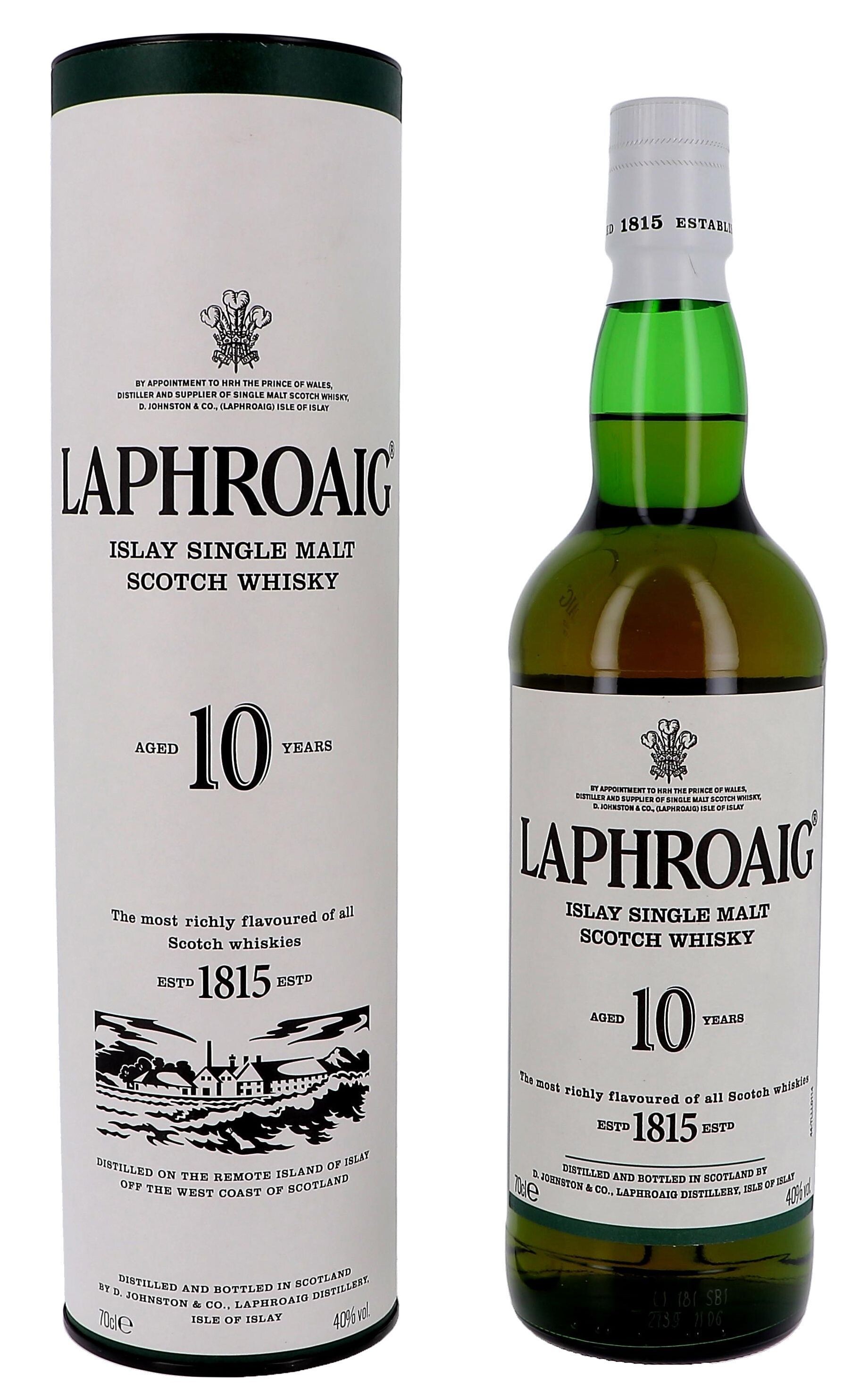 Malt whisky laphroaig 10years 70cl 40% islay