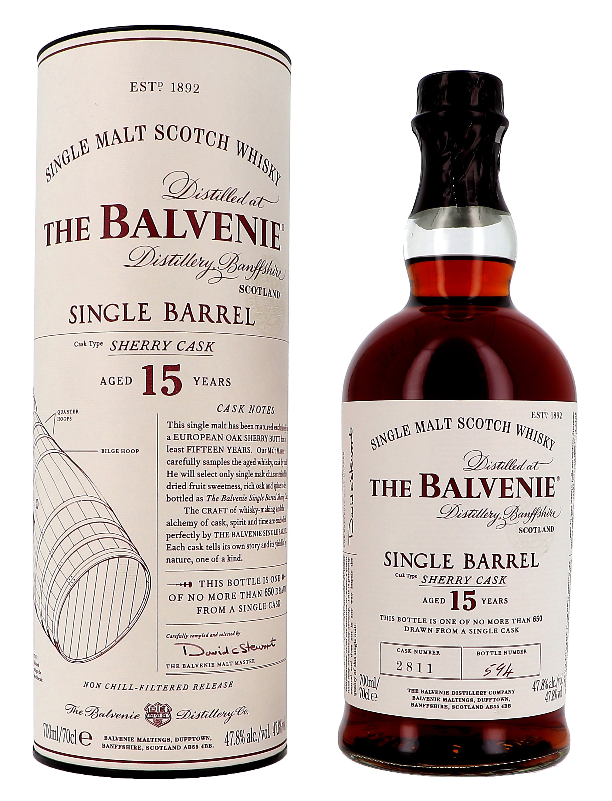 The Balvenie Single Barrel 15 Years 70cl 47.8% Speyside Single Malt Scotch Whisky (Whisky)