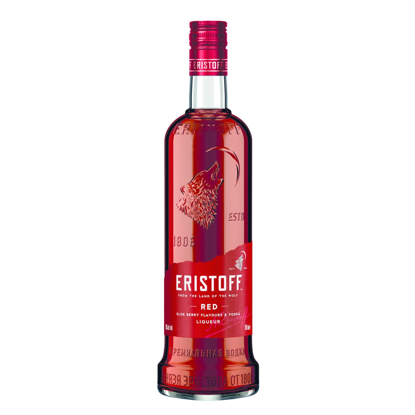 Vodka Eristoff rood Red Sloe Berry 70cl 18%
