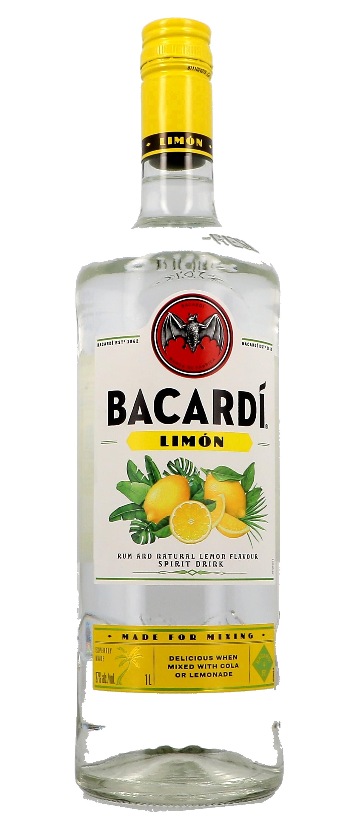 Bacardi Limon 1L 27% Rum met natuurlijke citroensmaak
