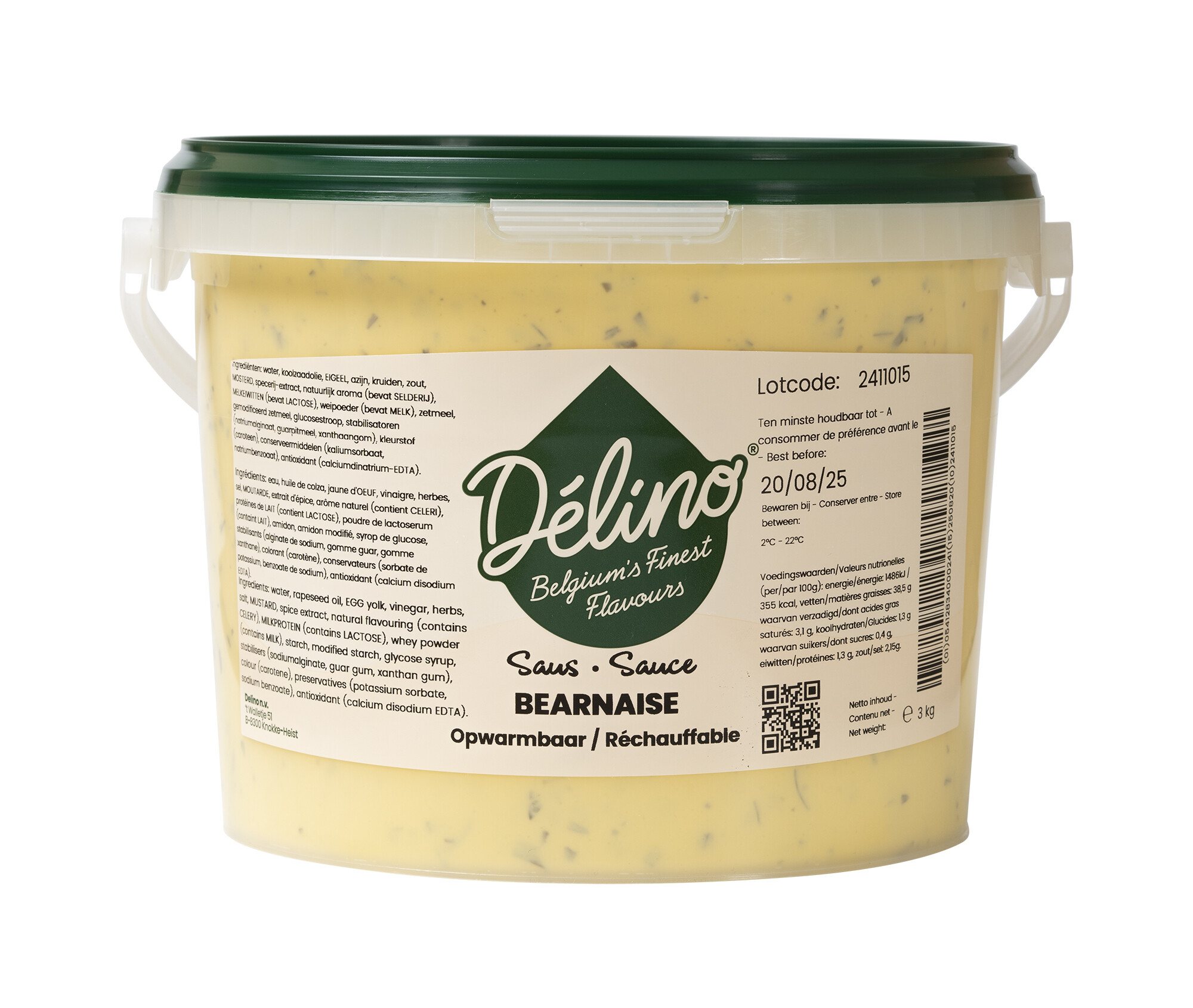 Delino bearnaisesaus 3kg emmer