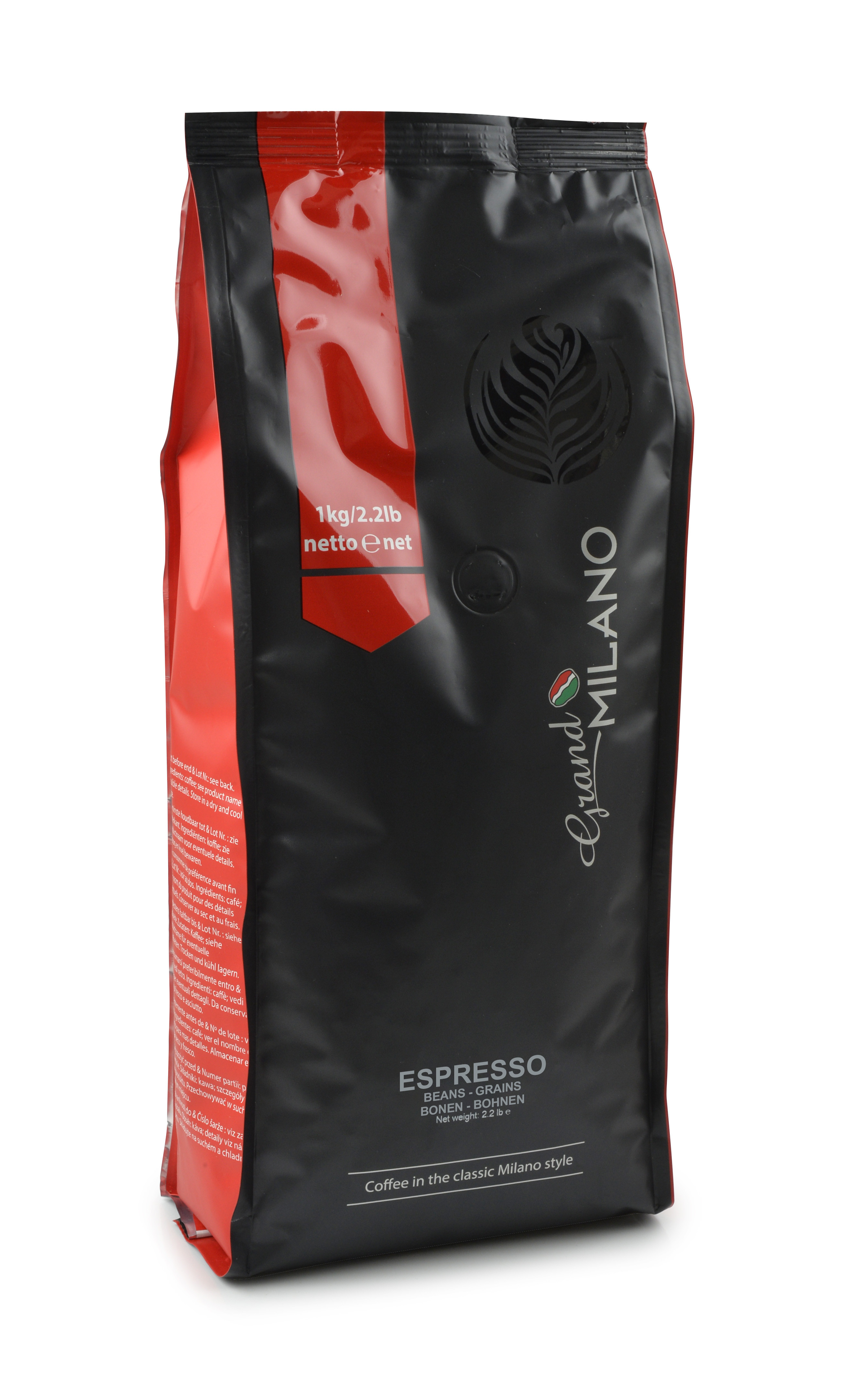 Koffie Grand Milano espresso bonen 1kg (Koffie)
