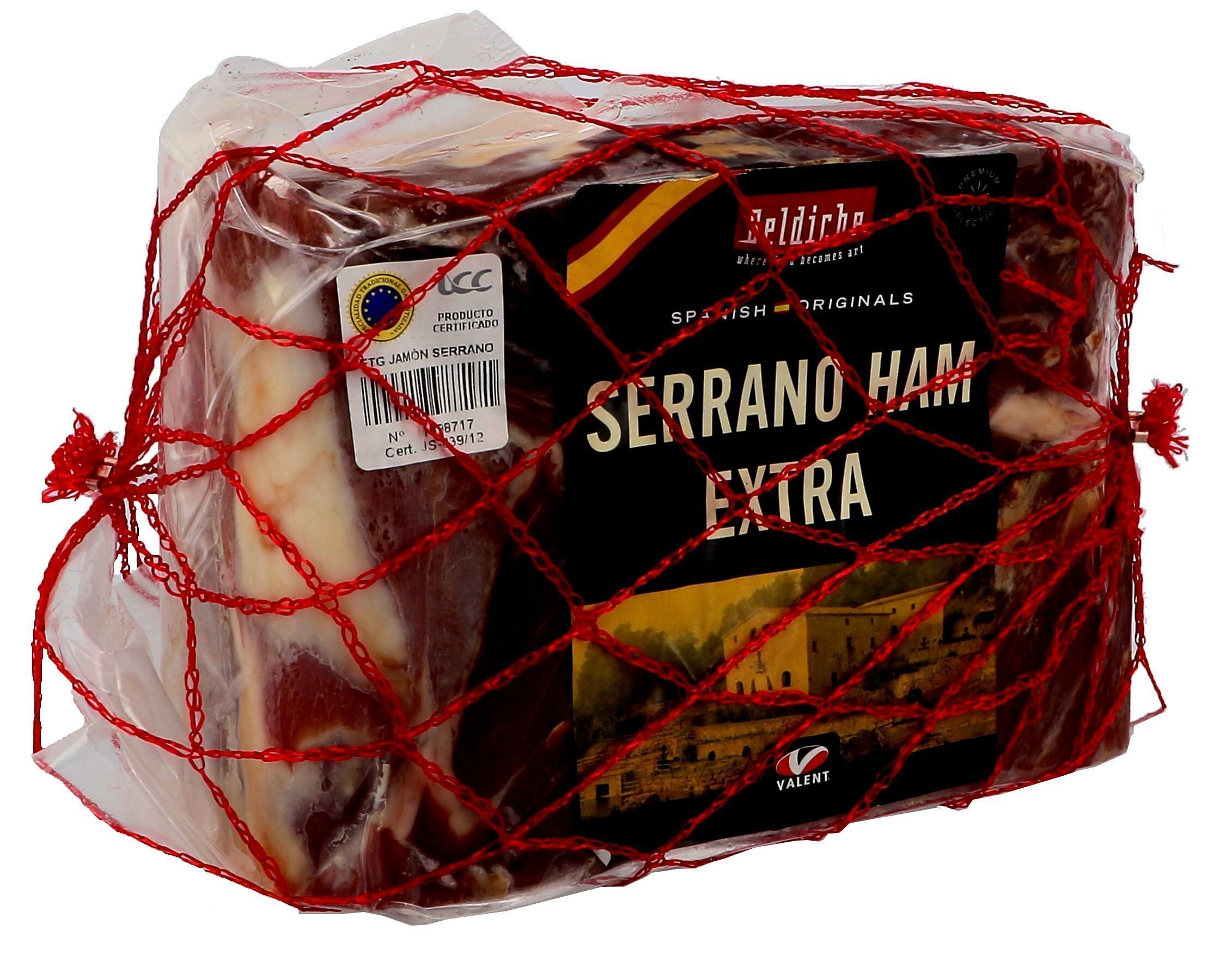 Serrano ham 12mnd v-cut alcaraz 1st 9.8kg