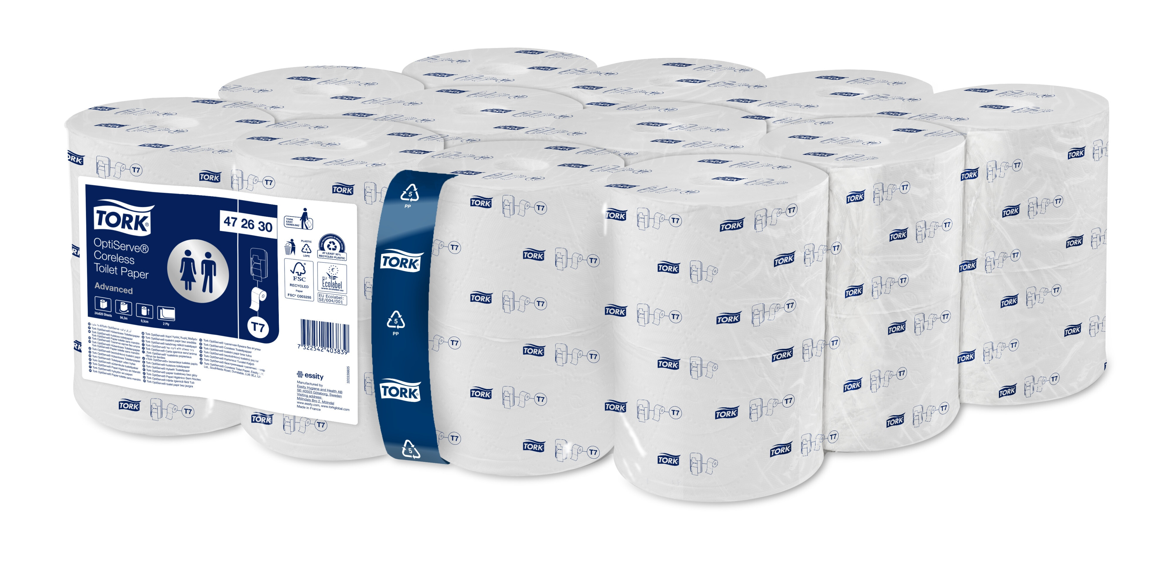 Tork toiletpapier mini jumbo 12rol 170m 120281