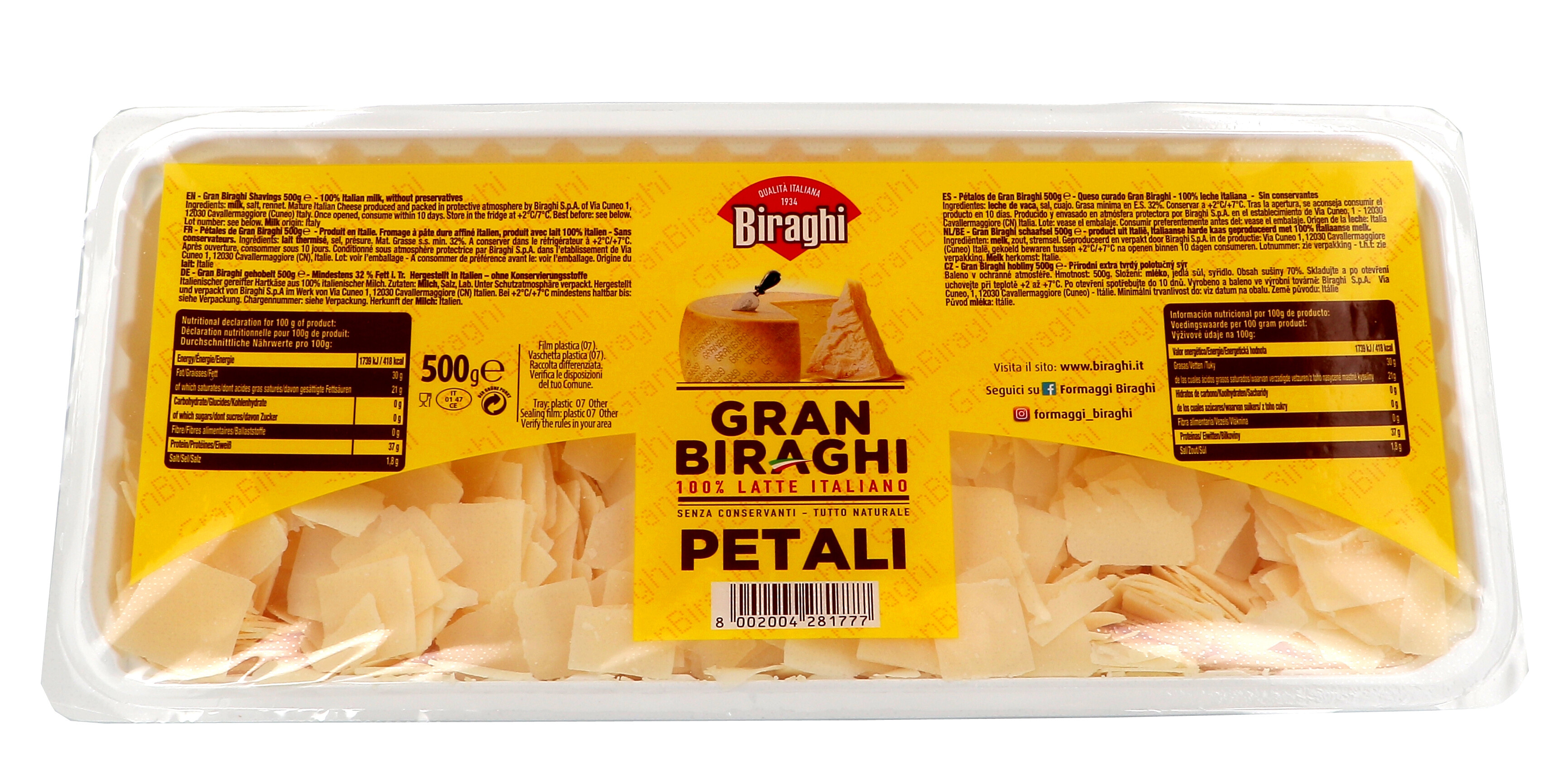 Kaas parmesan schilfers 6x1kg grana padano