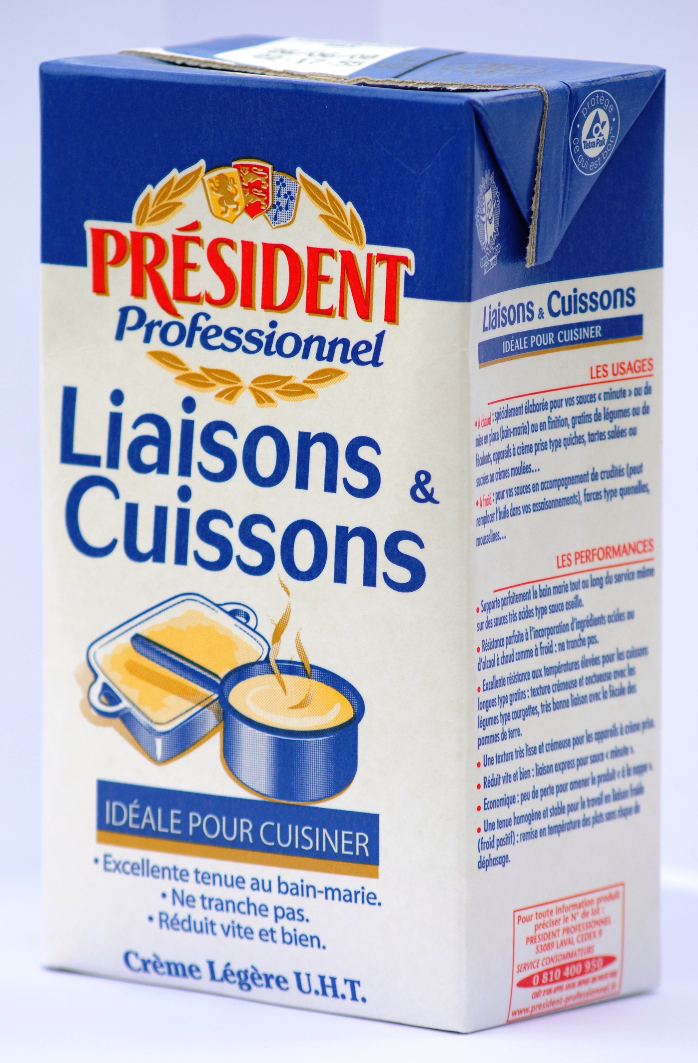President Liaisons & Cuissons Professionel Room culinair UHT 6x1L 18%