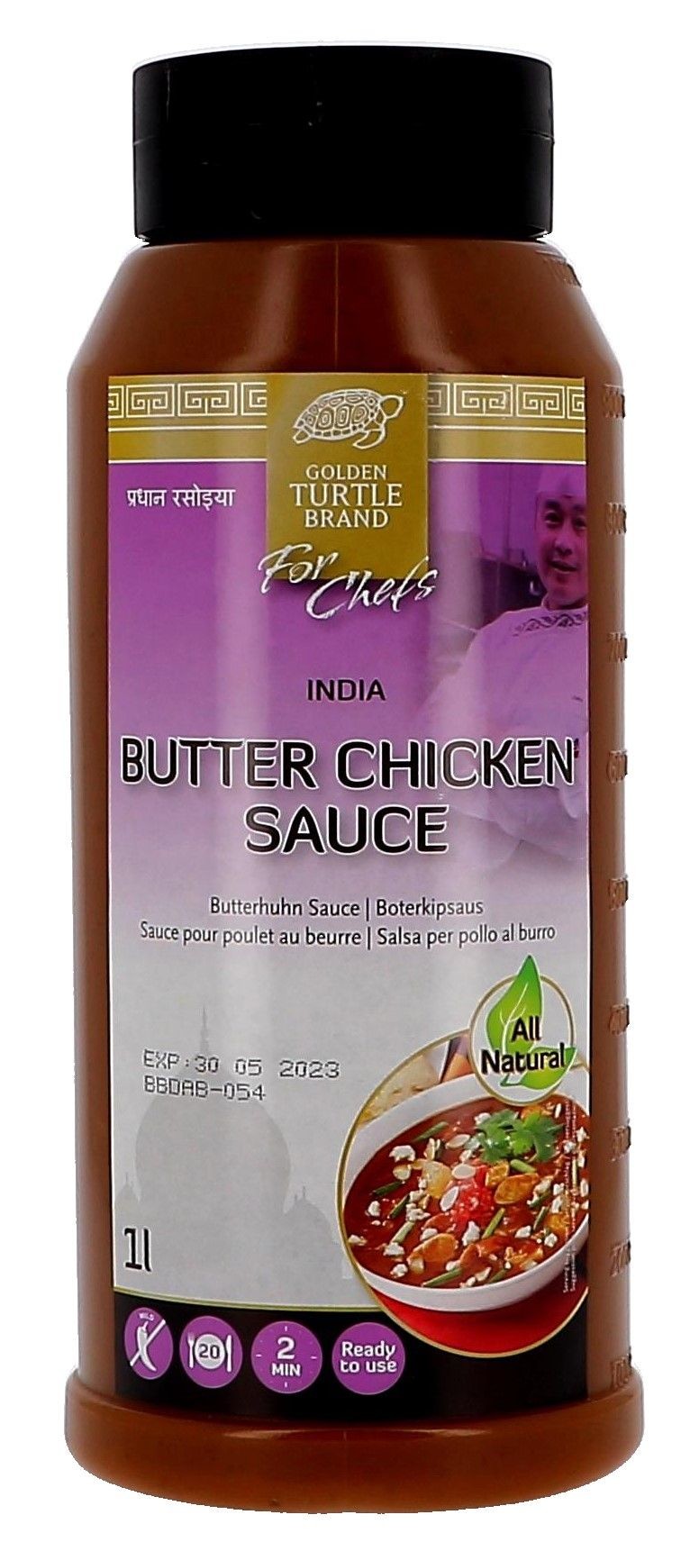 Butter Chicken Boterkip saus 1L Golden Turtle Brand for Chefs