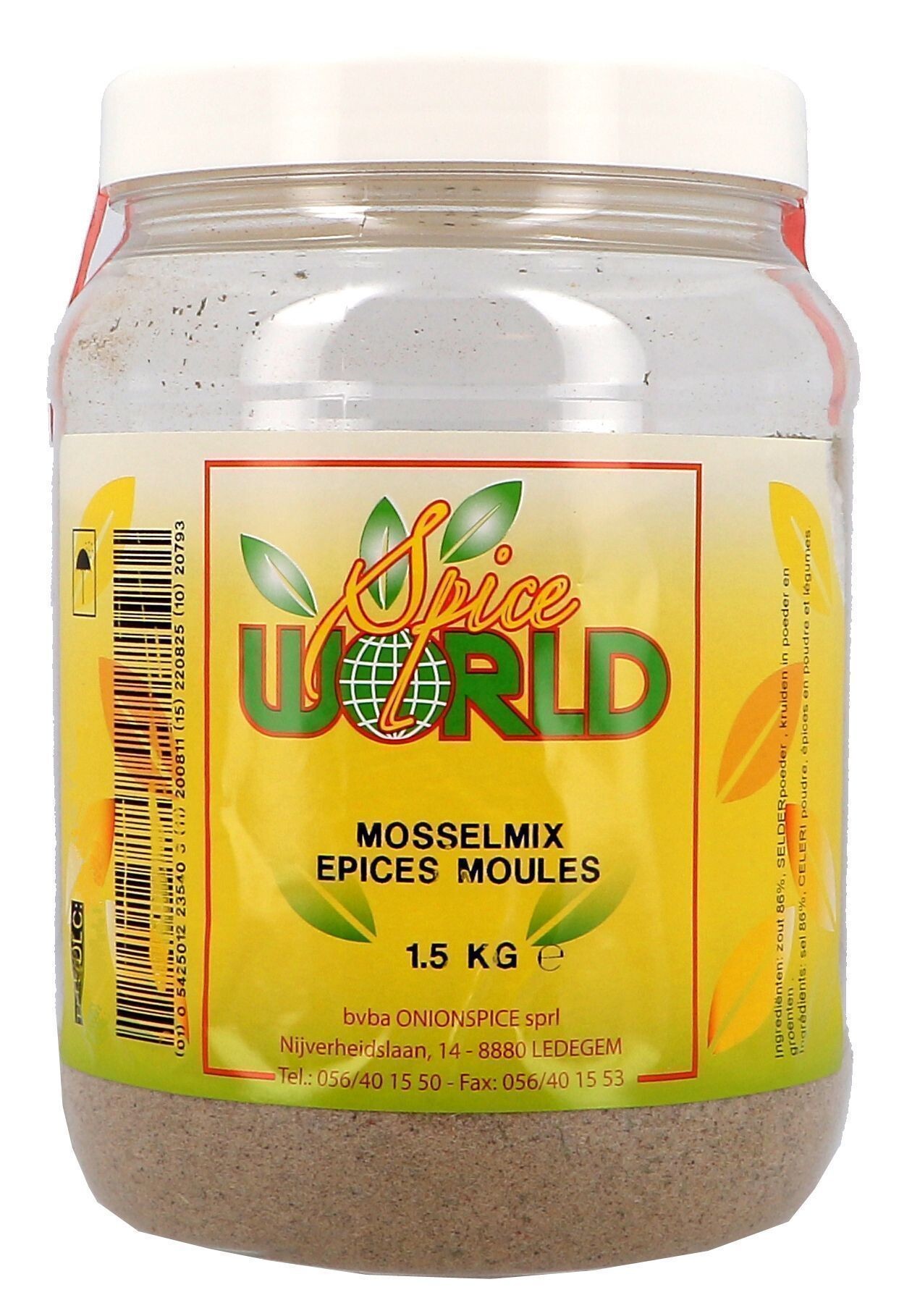 Mosselkruidmix poeder 1.5kg 1.5LP Spice World (Isfi & Verstegen)