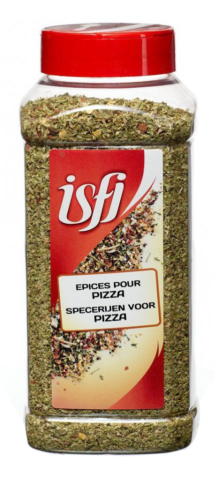 Vuilnisbak Handvol Langwerpig Pizzakruiden 200gr 1LP Isfi Kruiden Online Kopen - Nevejan