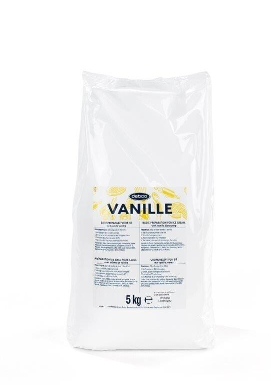 Debco vanille ice-mix 4x5kg basispreparaat voor ijs