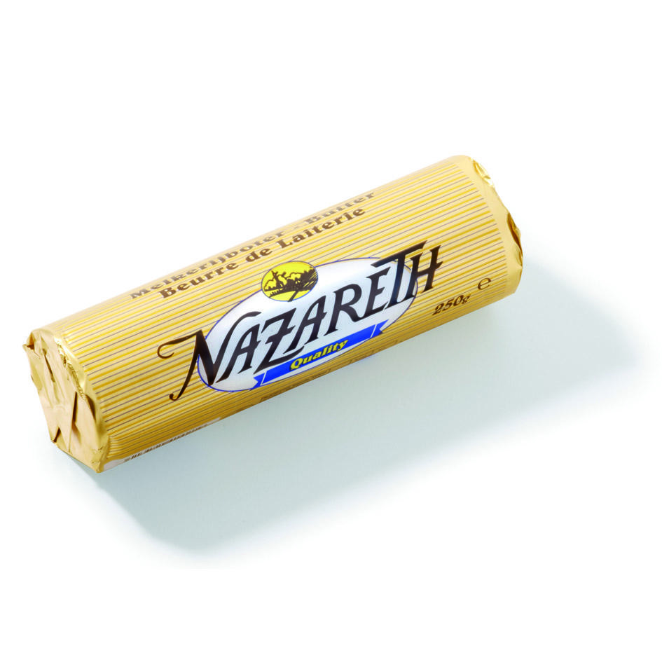 Nazareth boter ongezouten 250gr rol 