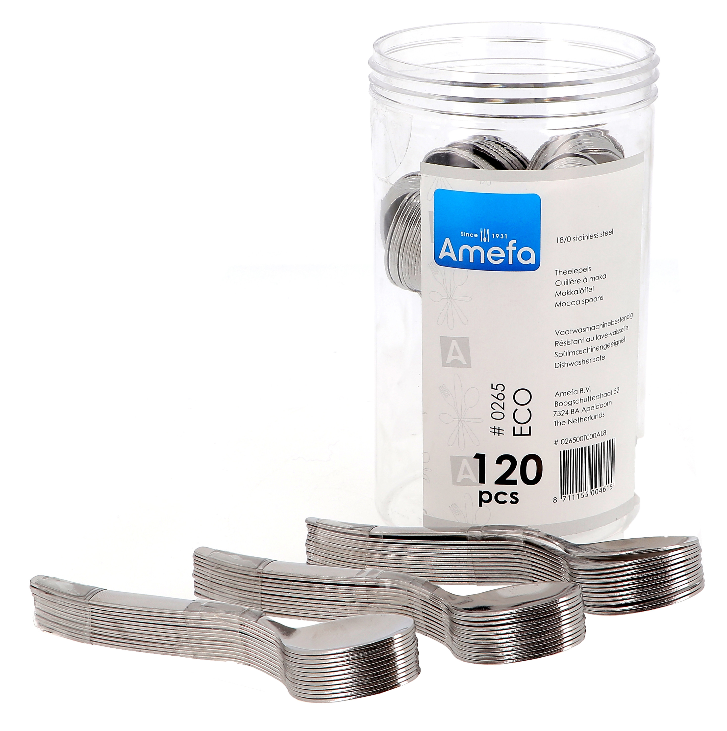 Amefa Koffielepels Theelepels 12cm Inox 120st Eco 0265 (Bestek,Aluminium producten)