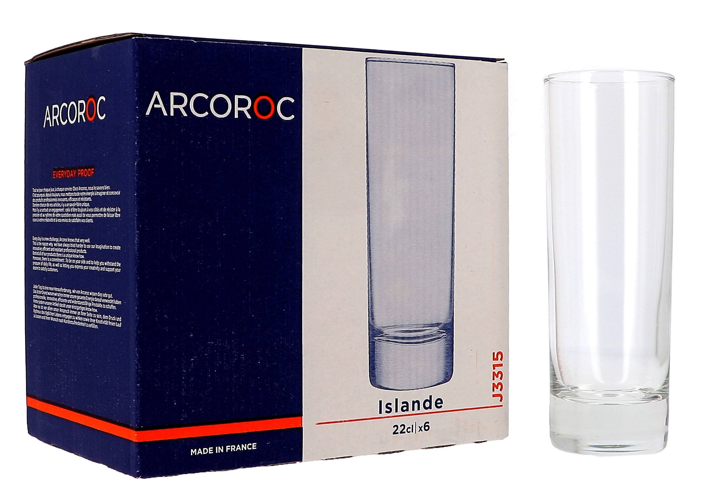 Longdrink glas 22cl Islande 6stuks Arcoroc J3315 (Default)