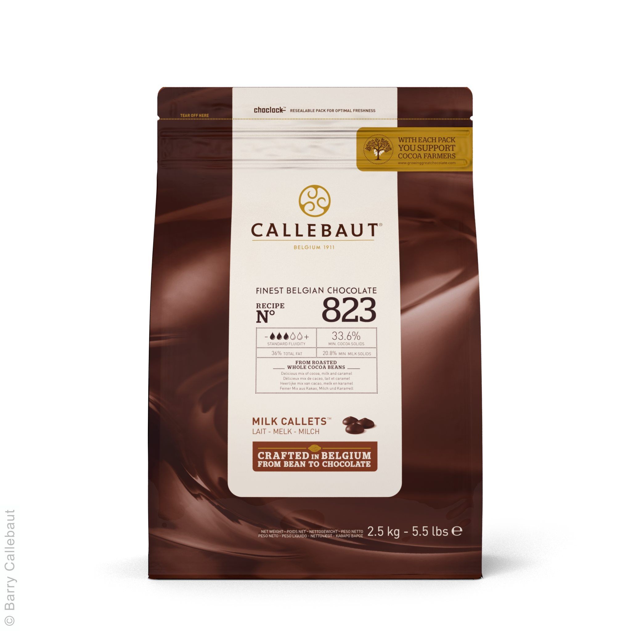 Callebaut pastilles c823 melk 2.5kg