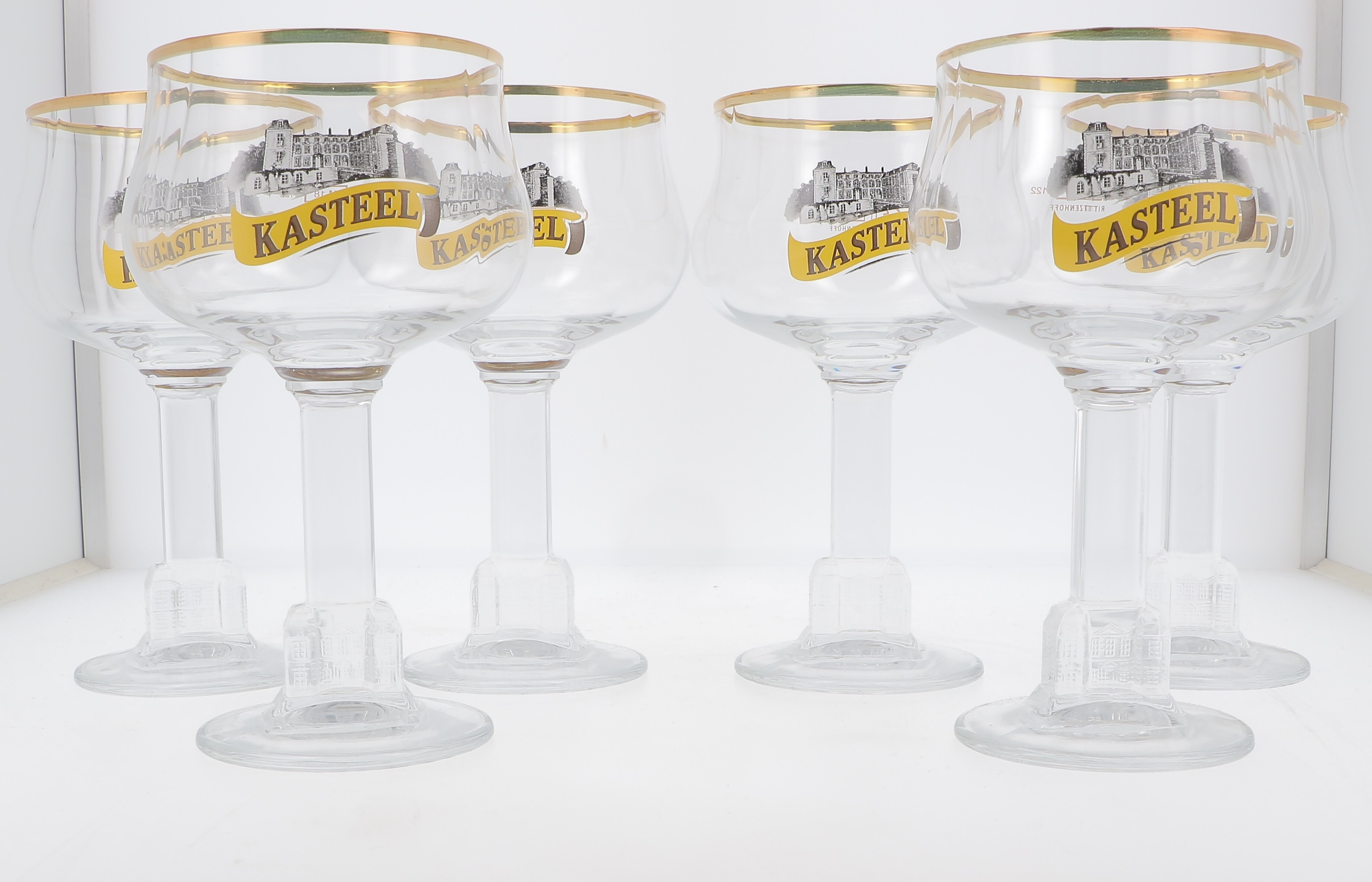 Glas Trappist Bier Orval 33cl op voet 6 stuks