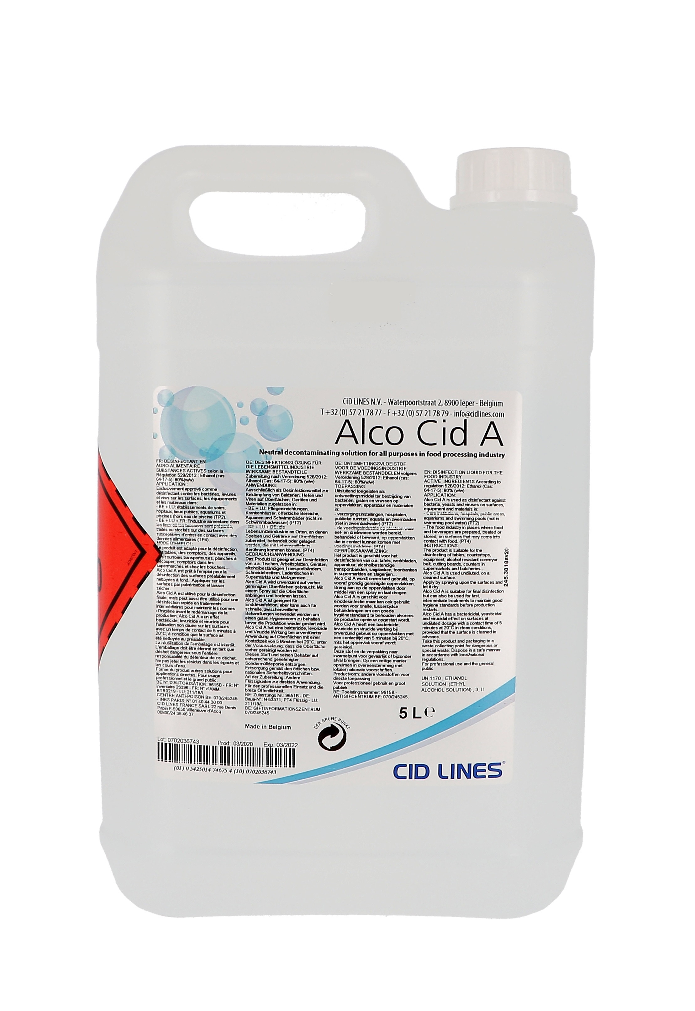 Alco Cid A Ontsmettingsmiddel 5L Cid Lines