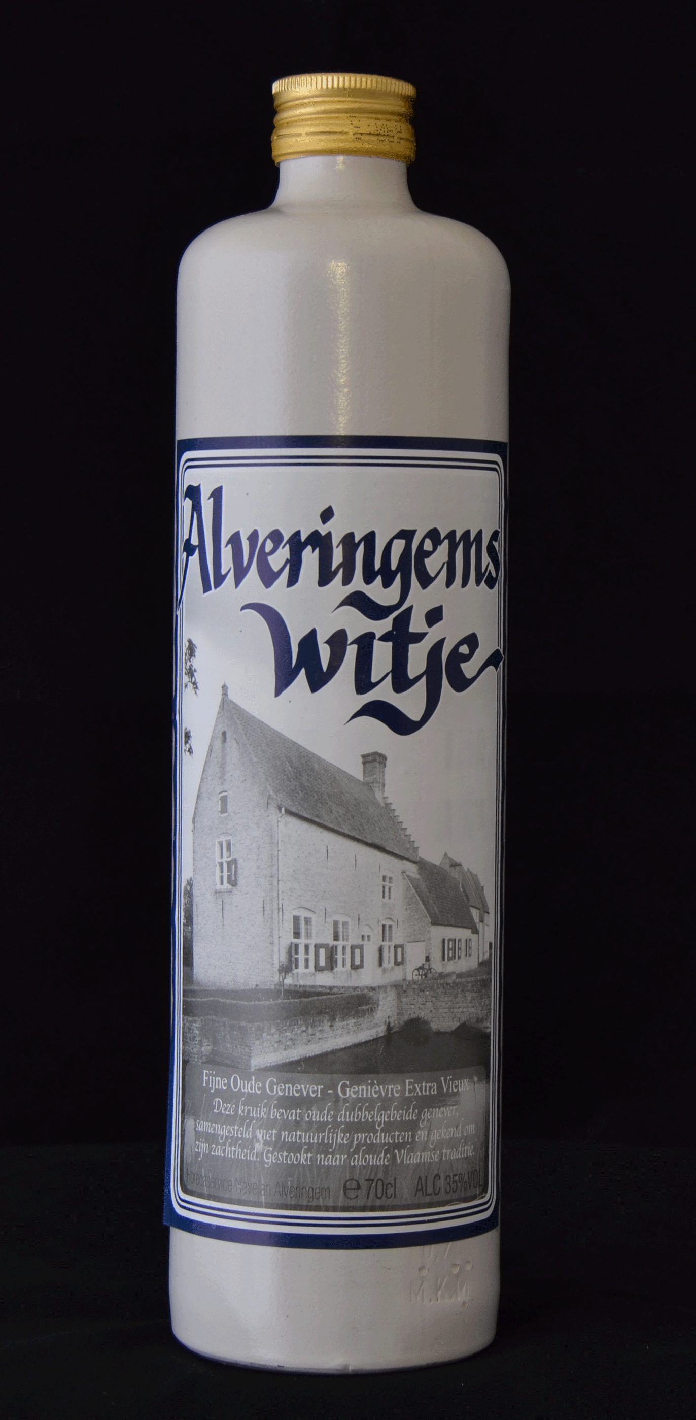 Jenever Alveringems Witje 70cl 35% stenen kruik 