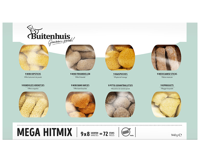 Mega HitMix 72x20gr Buitenhuis Snacks