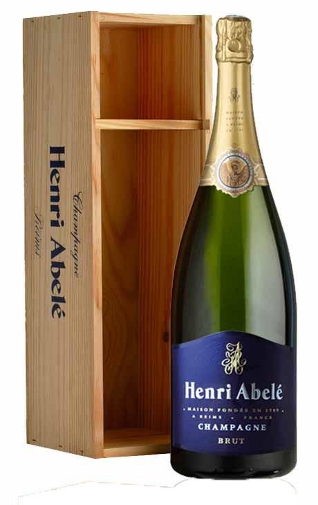 Champagne Henri Abelé 9L Brut Salmanazar + houten kist