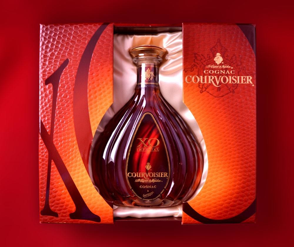 Cognac Courvoisier V.S.O.P. 1L 40% + geschenkdoos