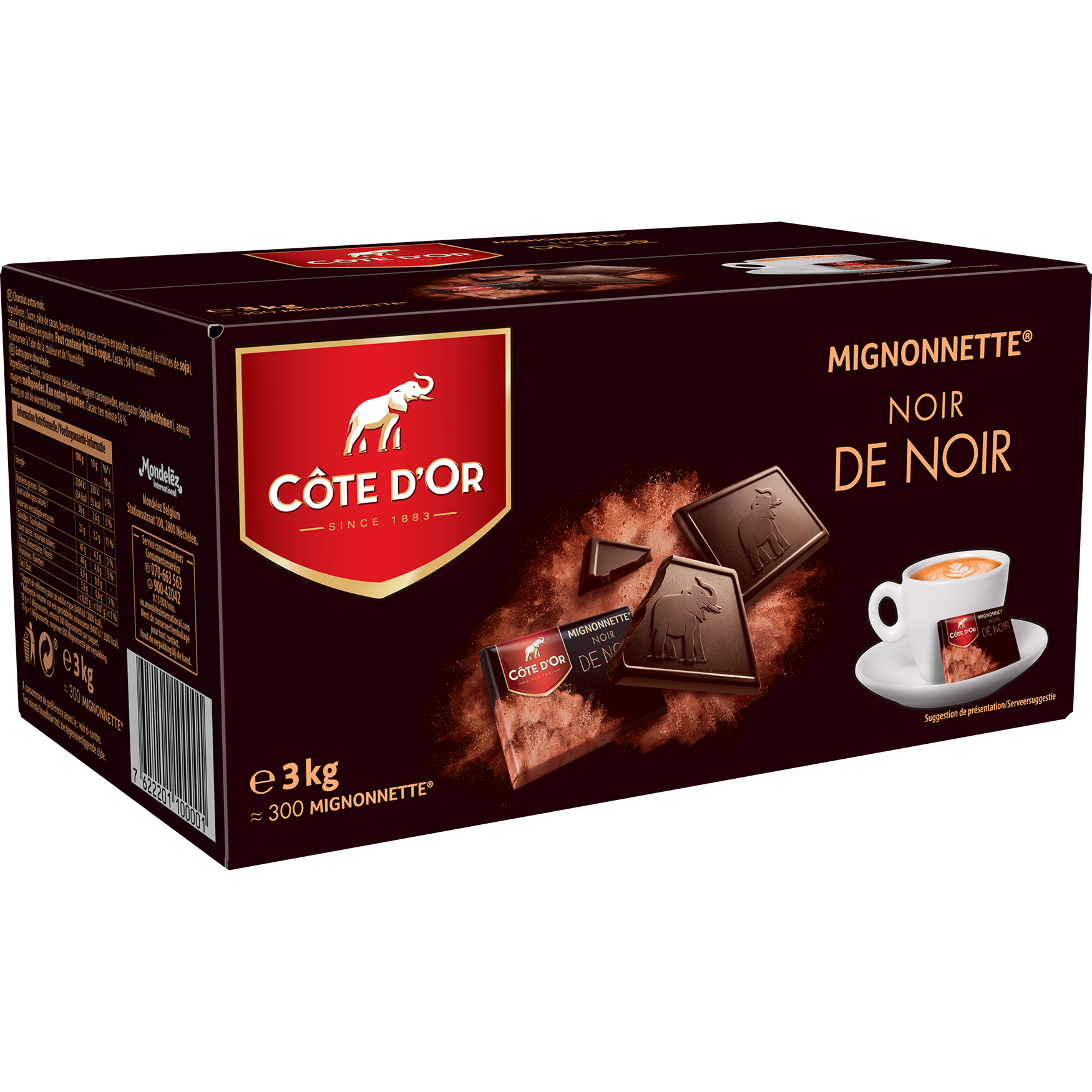 Cote d'Or Mignonetten Noir de Noir 120st Individueel Verpakt