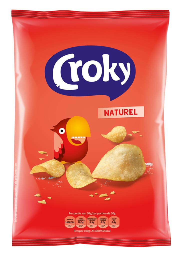 Croky Chips Naturel Zout 12x100gr