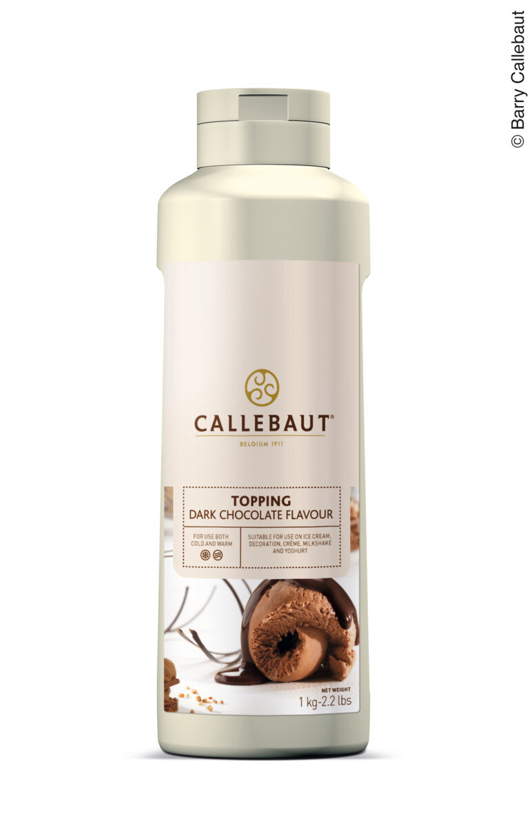 Topping donkere chocolade 1L Callebaut knijpfles