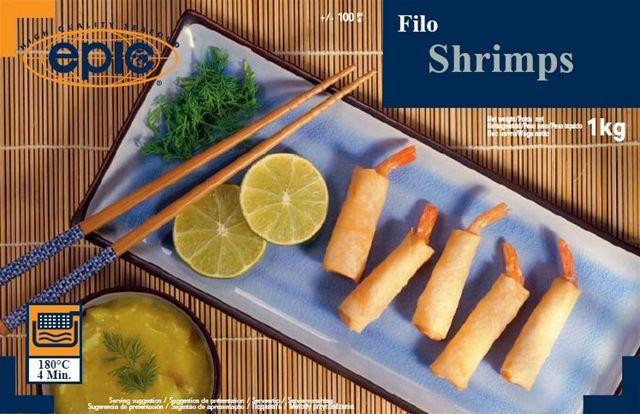 Epic Select Filo Schrimps 100st garnaal in filodeeg 1kg Diepvries