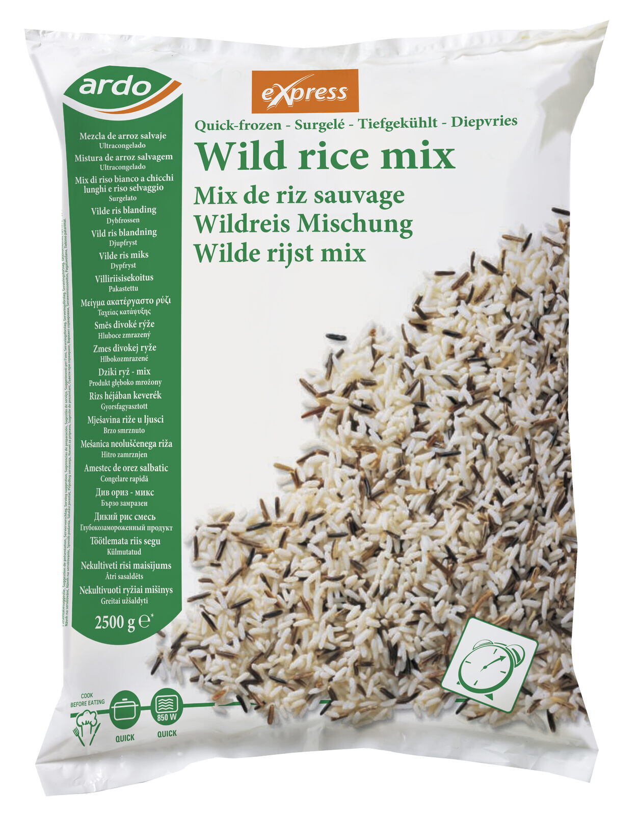 Ardo Wilde Rijst Mix voorgekookt 2.5kg Diepvries