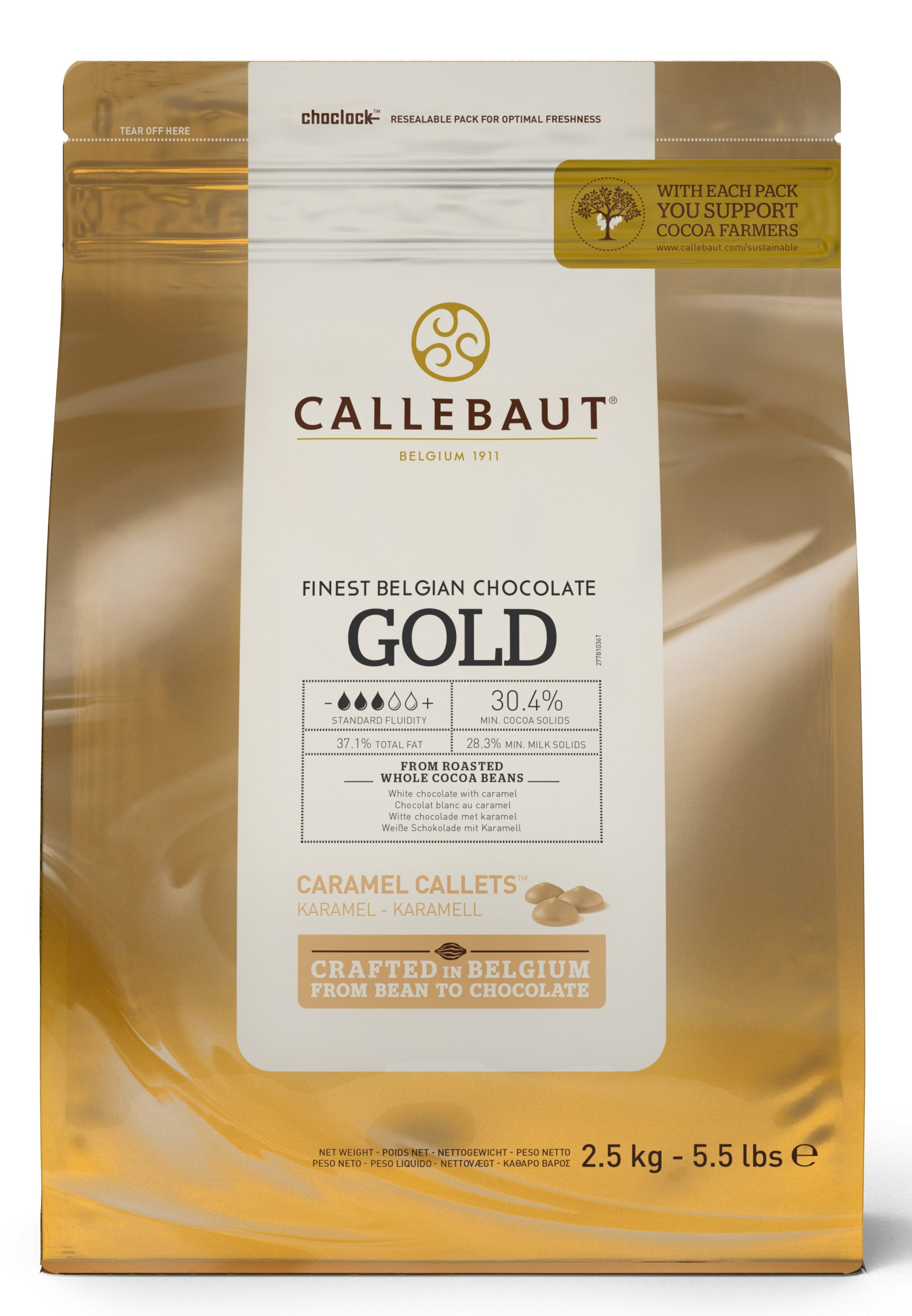 Callebaut Melk Chocolade voor fontein 2,5kg callets