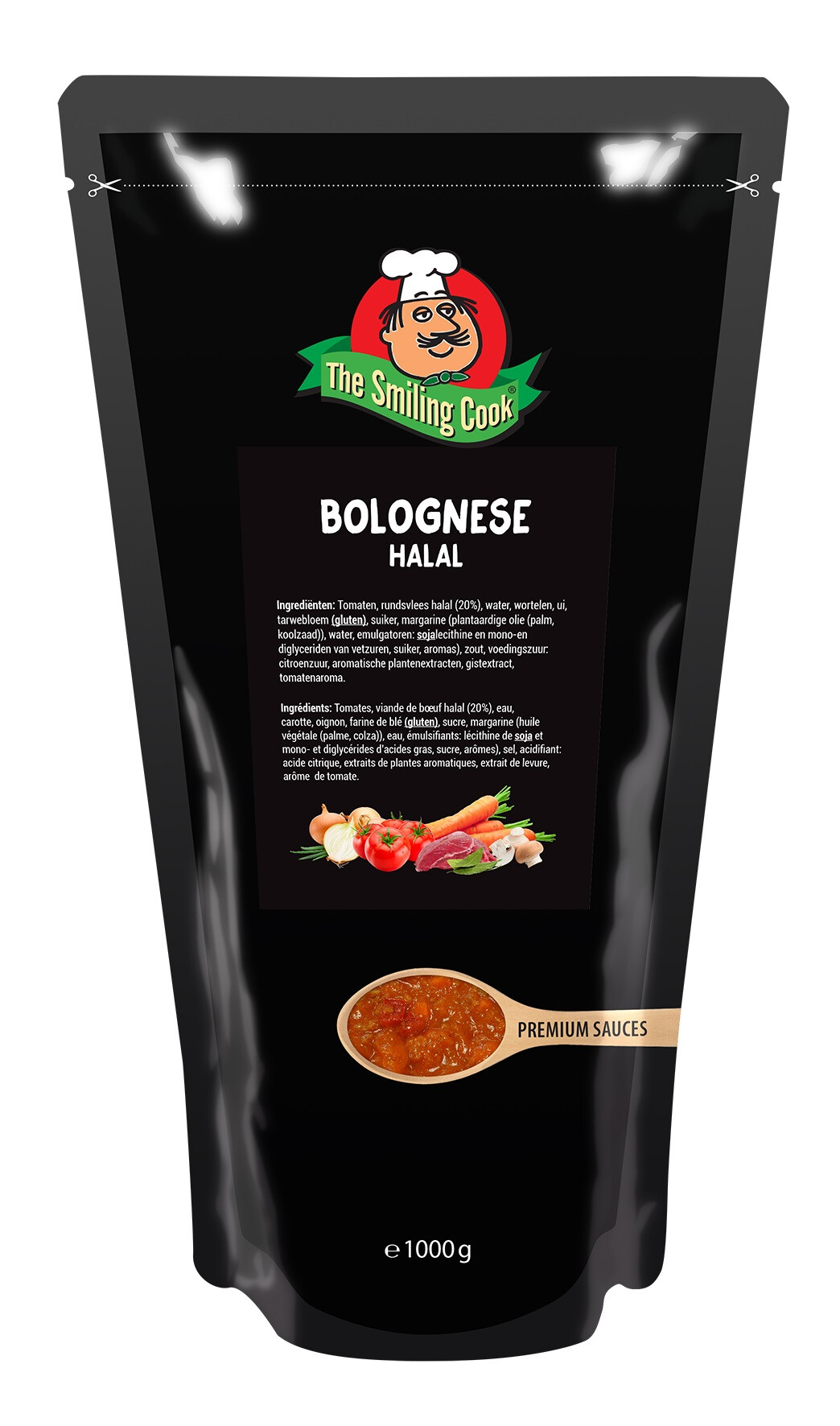 Pastasaus Bolognese Halal 6x1kg The Smiling Cook