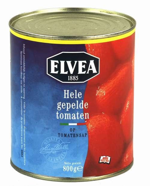 Elvea hele gepelde tomaten 1L