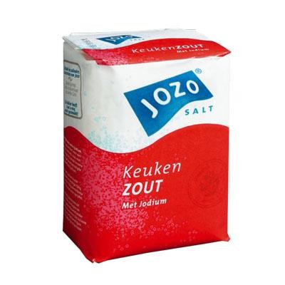 Jozo fijn zout 1kg keukenzout met jodium Online Kopen - Nevejan