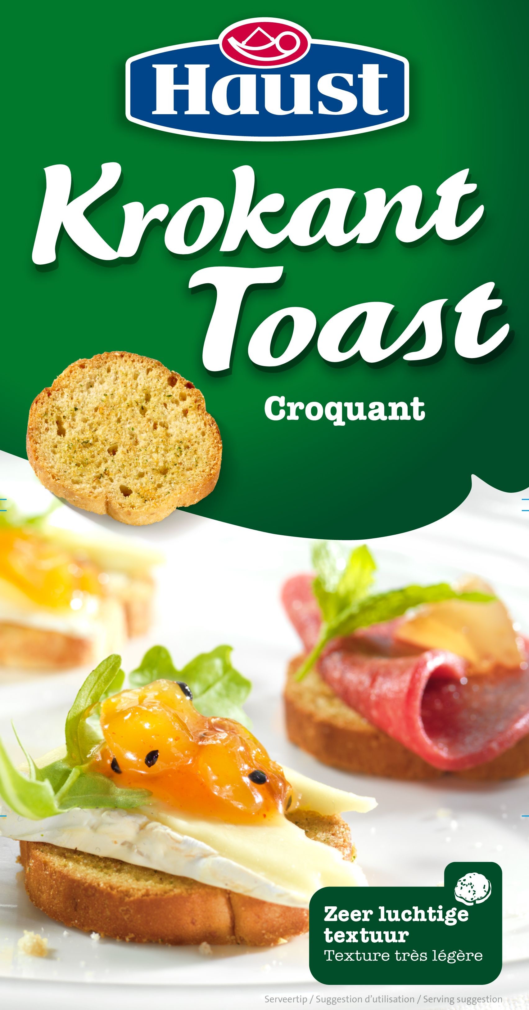 Haust Toast Krokant rond 100gr Doosje