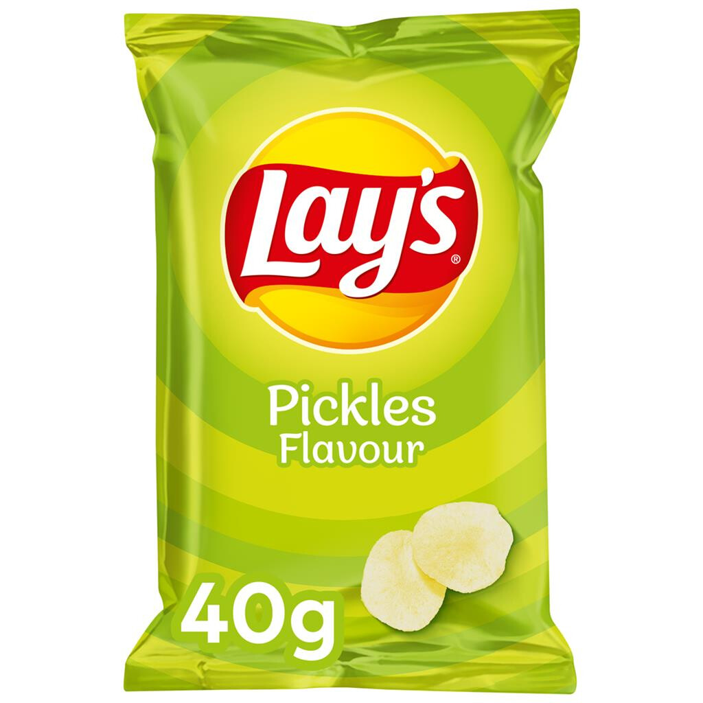 Lays crispy chips pickels 20x45gr